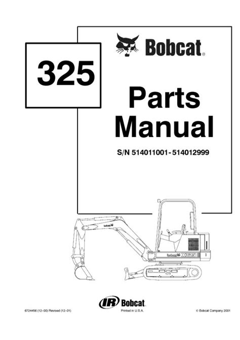 2001 bobcat 325g mini excavator|bobcat 325 parts diagram.